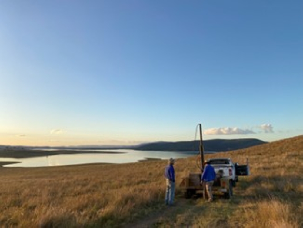 Soil sampling on landholder property