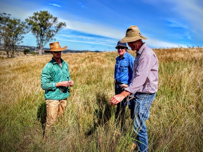 Soil sampling on landholder property